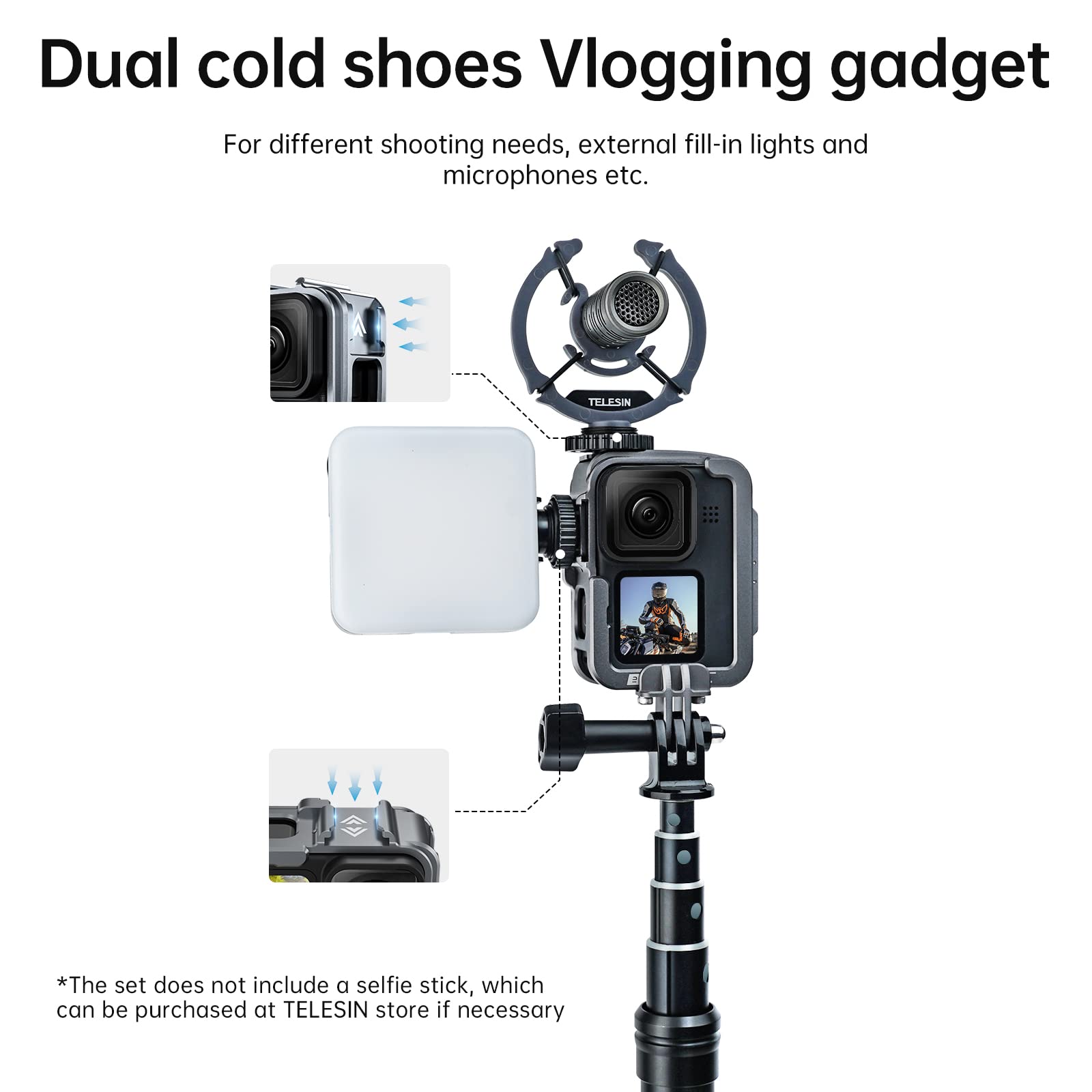 Amazon.com : TELESIN Metal Case Aluminum Cage for GoPro 13 12 11